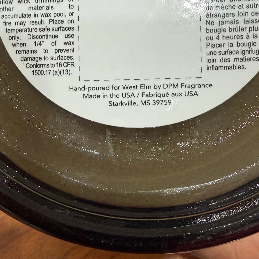 Hand Poured for West Elm Vanilla Patchouli Fragranced Candle 9.1 oz (285g)
